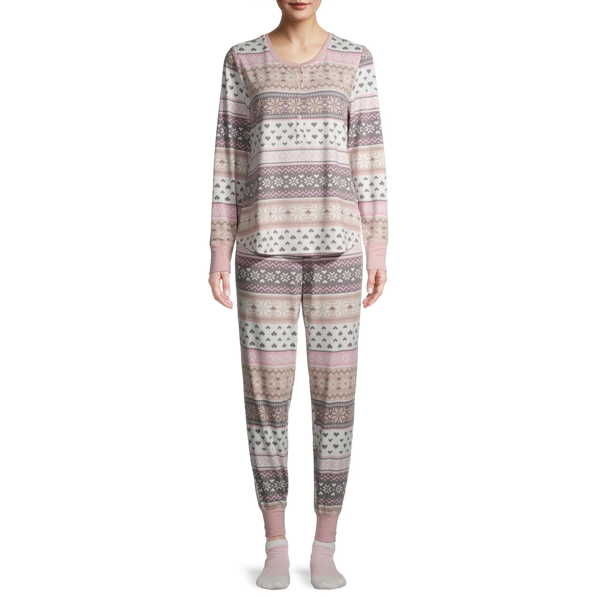 Secret Treasures Women's and Women's Plus 3-Piece Pajama Set with Socks | Walmart (US)