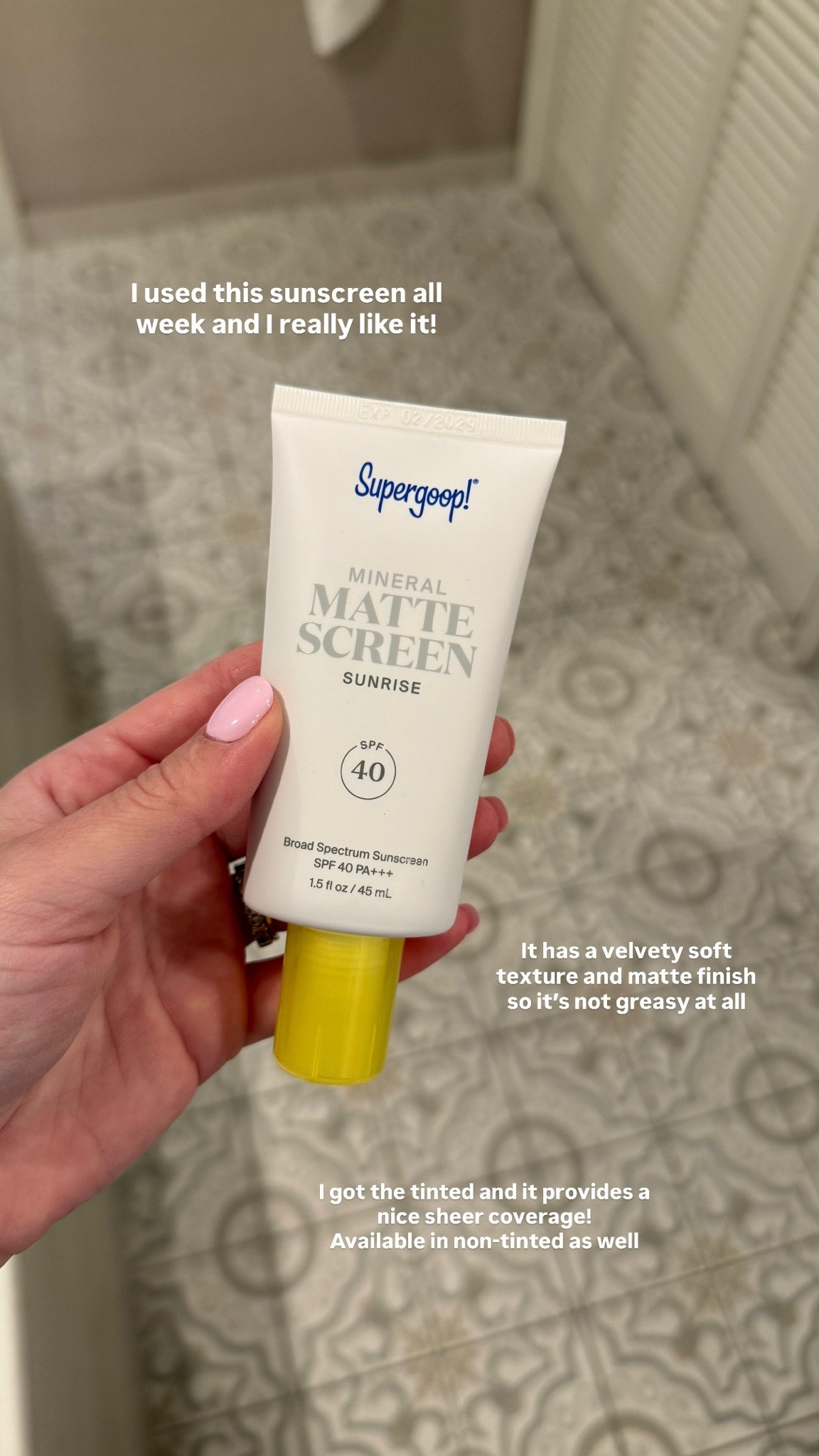 Tried out this tinted sunscreen from Supergoop during our babymoon and I love it! 
The texture is velvety soft and the matte finish is perfect for that non-greasy feel. It sits nicely under makeup as well! 

Available in tinted and non-tinted formula

#LTKTravel #LTKSwim #LTKSaleAlert