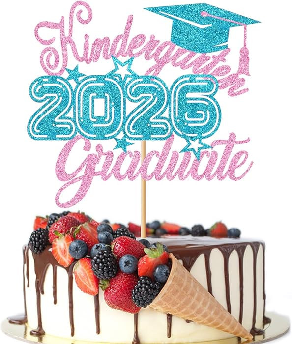 Grad Cake Topper\uff0cClass Of 2026 Cake Topper 2026 Kindergarten Graduation Happy Graduation Cak... | Amazon (US)