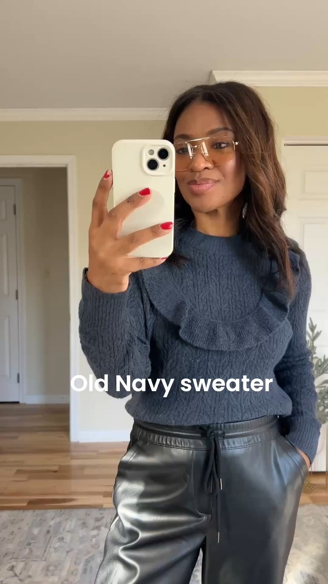 Wearing a small in sweater and top!

 #ltkholiday #ltkseasonal #ltkover40

