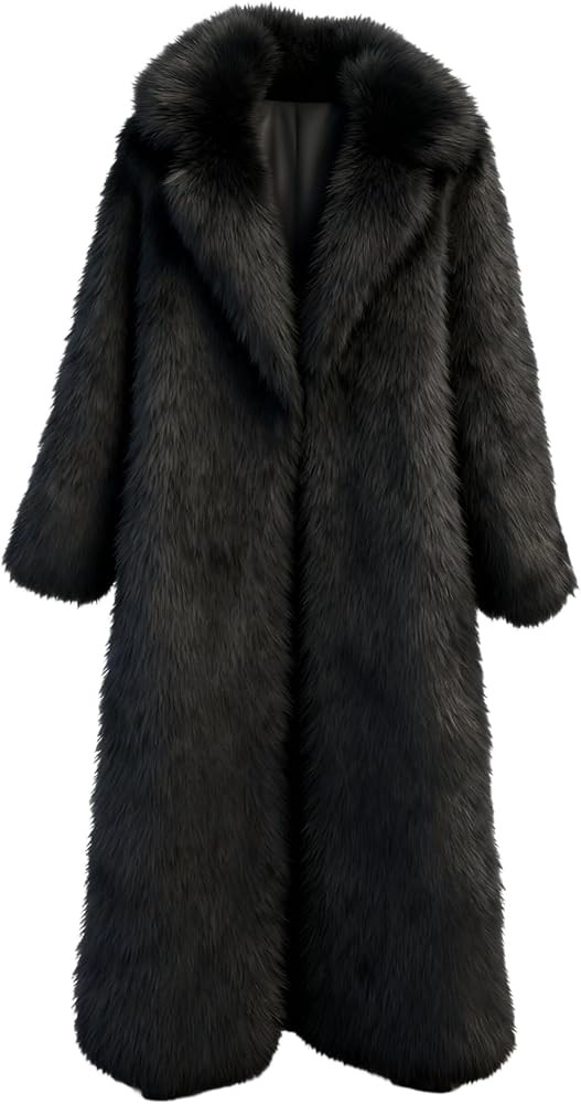 Long Faux Fur Coat,Warm Outwear Parka Long Coat With Sleeves Trendy Luxury Trench Coat 2025 | Amazon (US)