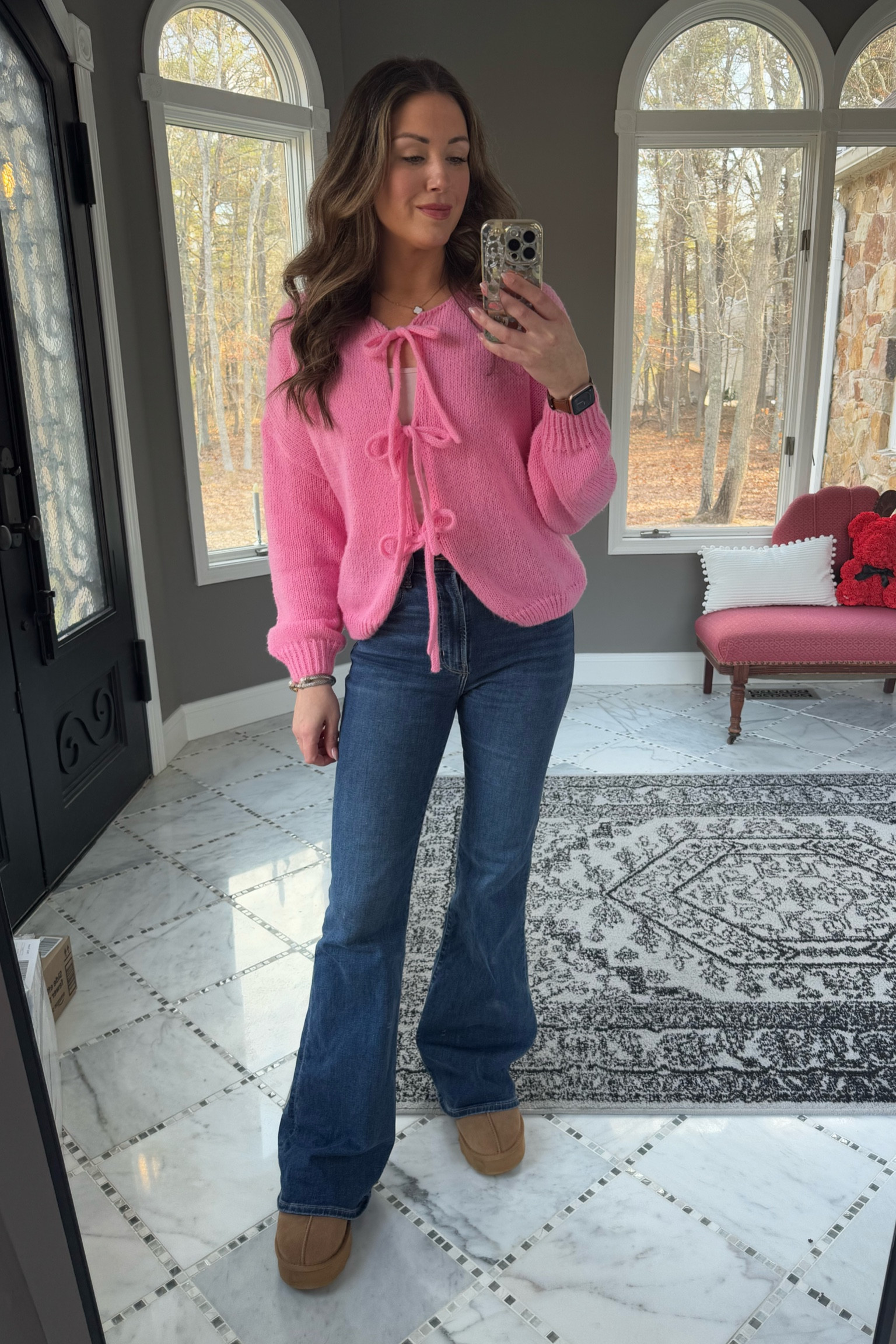 Found the cutest sweater tor Valentine’s Day or just for spring in general! 

Spring sweater, Easter sweater, Valentine’s Day sweater, pink sweater, bow sweater, tie front sweater, flare jeans, platform slippers, pink cardigan, hot pink sweater, galentine’s sweater, galentine’s outfit, valentines outfit

#LTKStyleTip #LTKFindsUnder50 #LTKSeasonal