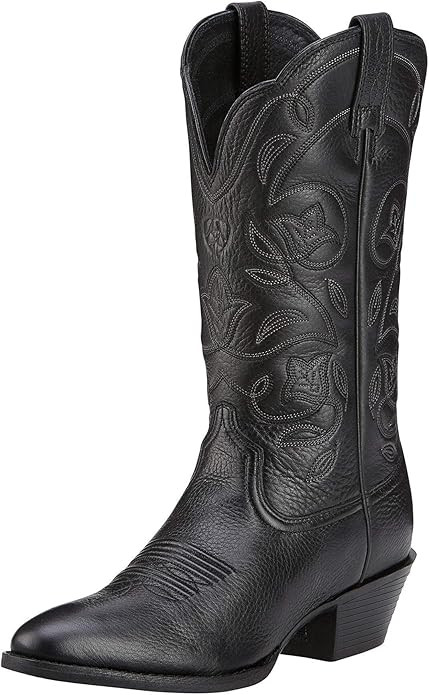 Ariat Heritage Round Toe Western Boots - Women’s Leather Cowgirl Boots | Amazon (US)