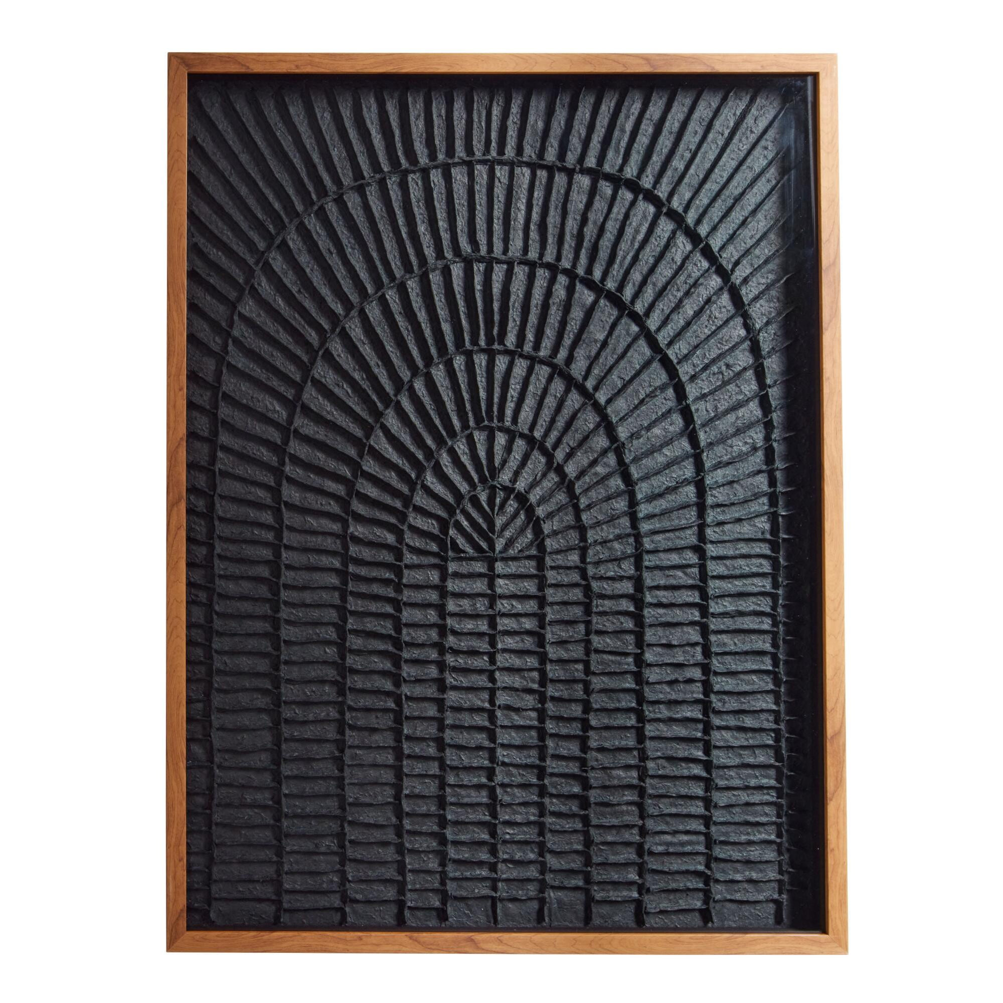Black Rice Paper Arch Shadow Box Wall Art | World Market