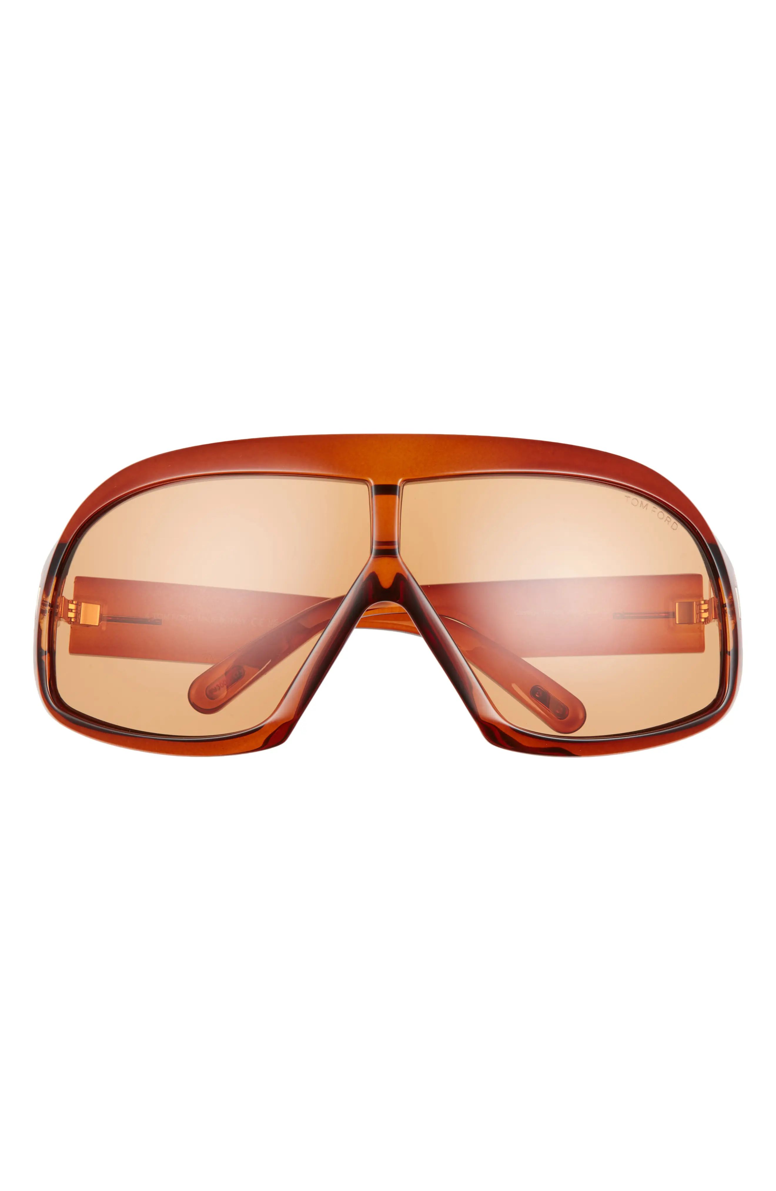 Tom Ford 78mm Aviator Sunglasses in Ilght Bronw/Brown at Nordstrom | Nordstrom