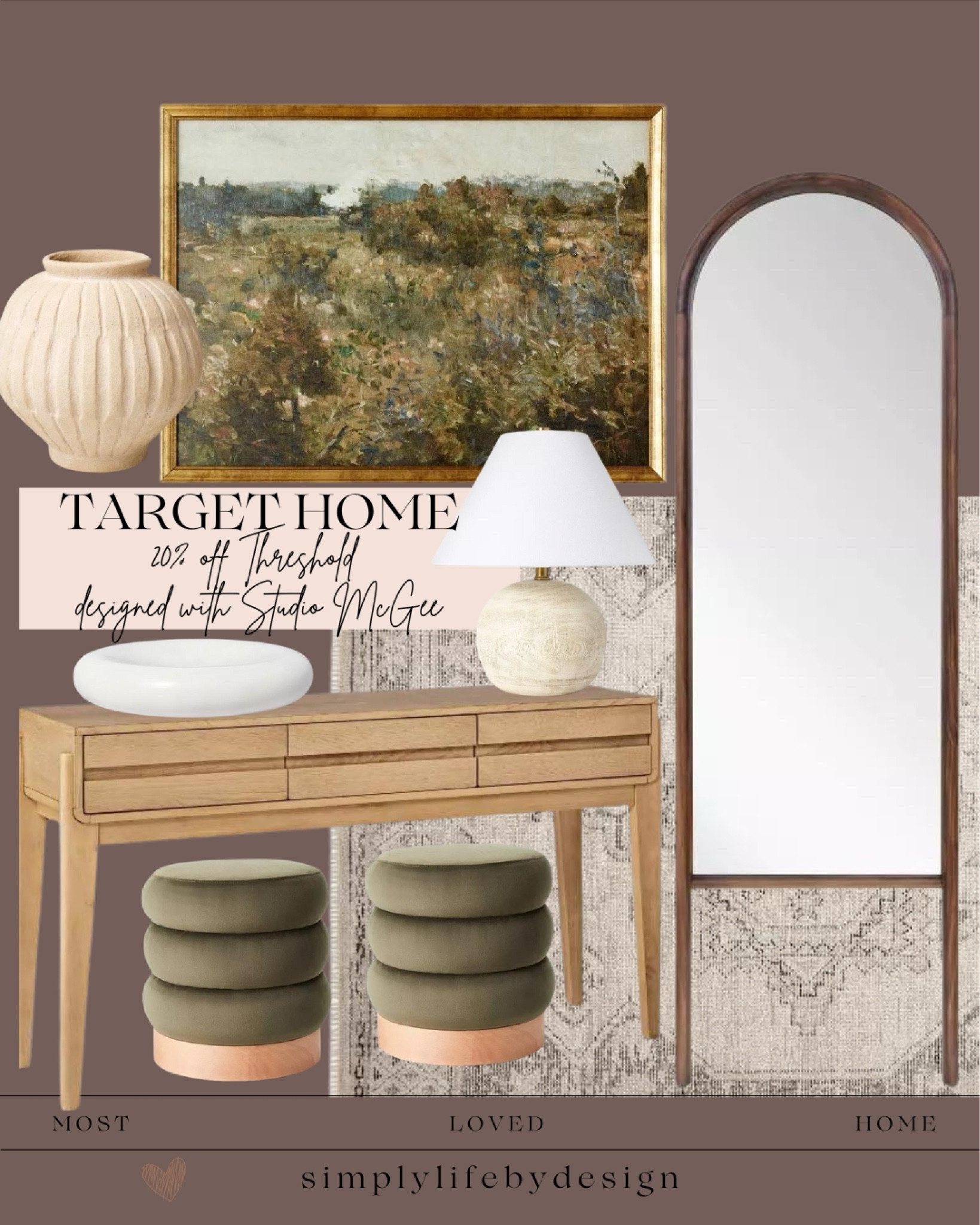 More of the best from Target’s 20% sale. Shop the rugs and best selling velvet ottomans. This textured vase is such a great look for less piece, and large art on deal is a great find to change up your space for fall and embrace the warmer tones of the season  

#LTKSaleAlert #LTKHome #LTKStyleTip