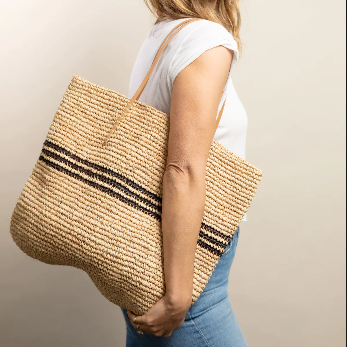 Luxe Stripe Tote | Hat Attack