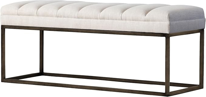 New Pacific Direct Darius Fabric Bench Ottomans & Cubes, Shortbread Beige | Amazon (US)