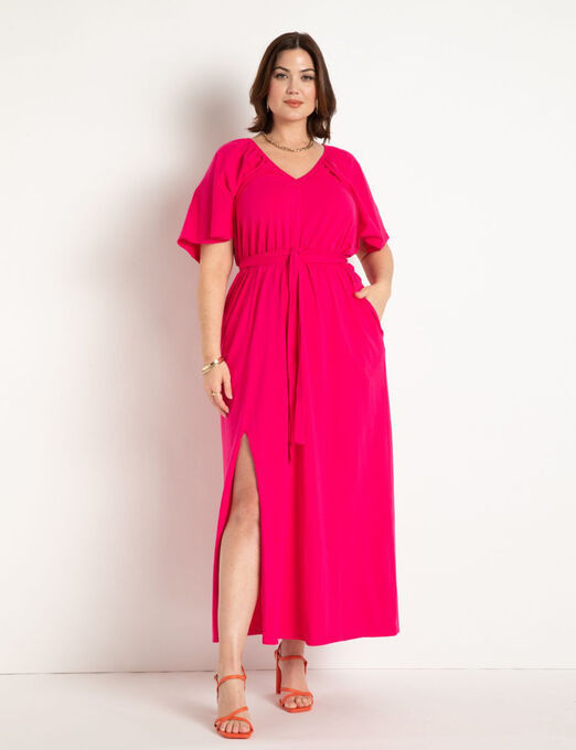 Knit Maxi Dress With Slit | Eloquii