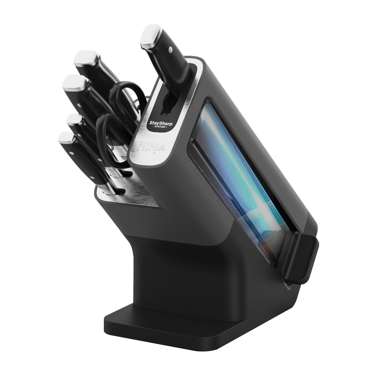 Ninja Foodi StaySharp Knife Block with Integrated Sharpener; 5 Knives and Scissors (1 pair), Shar... | Amazon (UK)
