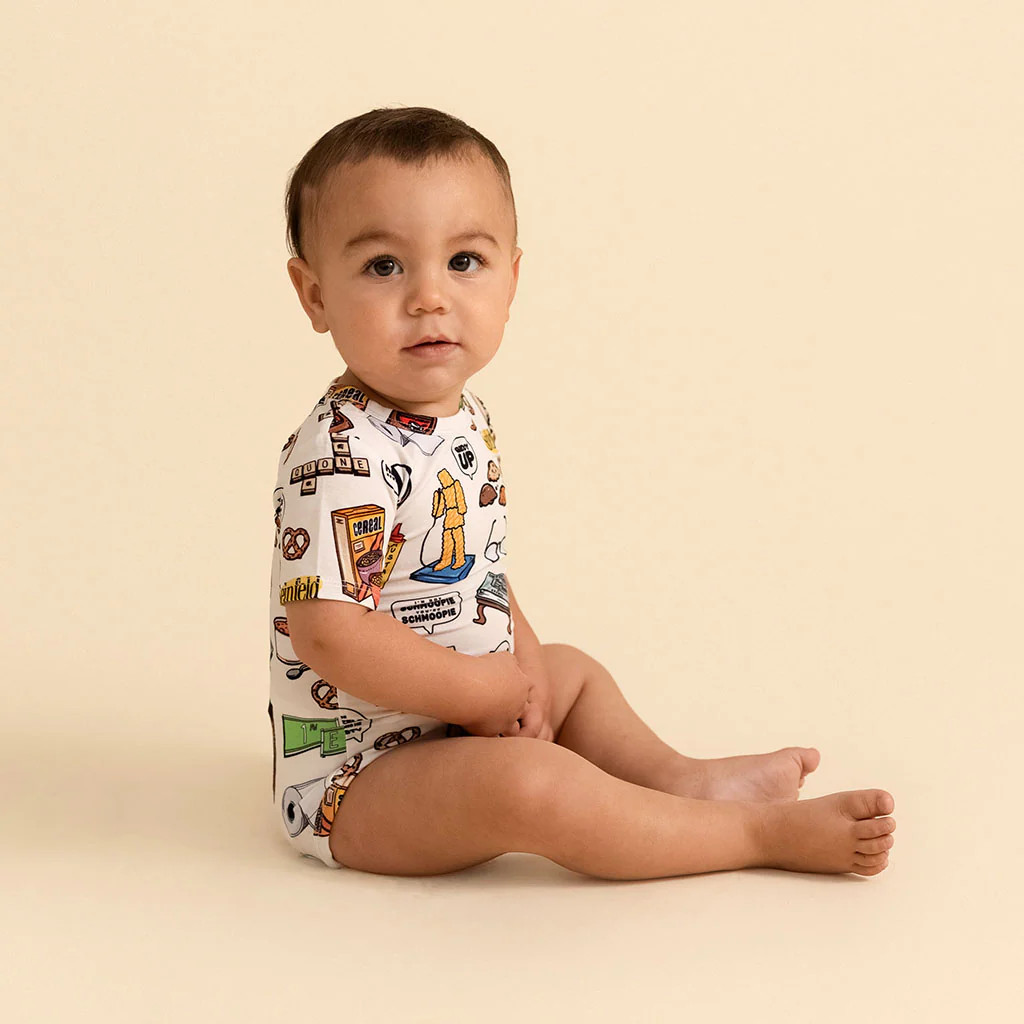 WB Multi Short Sleeve Seinfeld Classic Bodysuit | Posh Peanut\u00ae | Posh Peanut