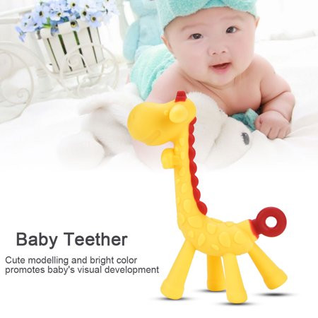 OTVIAP Baby Teether, Baby Teething Chew Toys,Healthy Food Grade Silicone Baby Teether Giraffe Modell | Walmart (US)