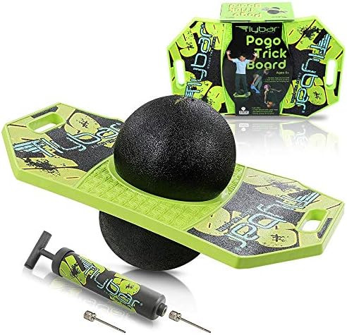 Flybar Pogo Ball for Kids, Jump Trick Bounce Board with Pump and Strong Grip Deck | Amazon (US)