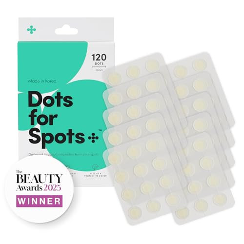 Dots for Spots Pimple Patches- Pack of 120 Translucent Hydrocolloid Spot Patch Treatment Stickers for Face - Fast-Acting, Vegan & Cruelty Free - Korean Skin Care | Amazon (UK)