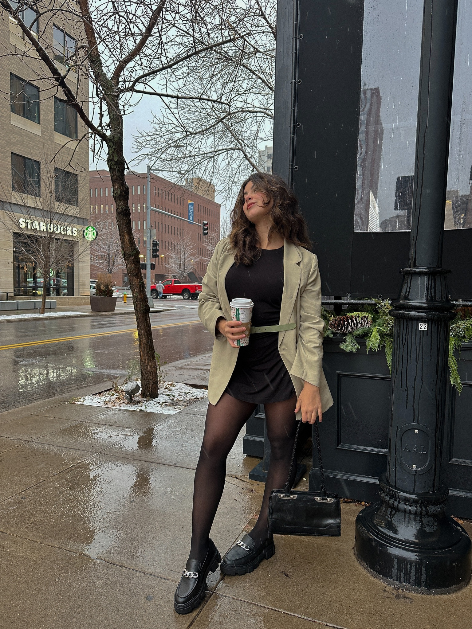 Blazer outfit, black tights outfit, black dress outfit, black purse outfit, black loafers outfit 

#LTKbeauty #LTKshoecrush #LTKstyletip