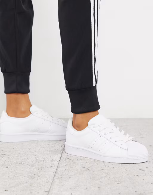 adidas Originals Superstar trainers in triple white | ASOS (Global)