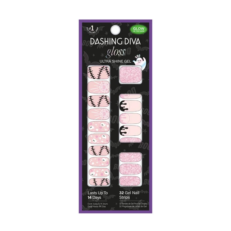 Dashing Diva Gloss Gel Nail Strips, Kinda Cute, Kinda Scary, 32 Count | Walmart (US)