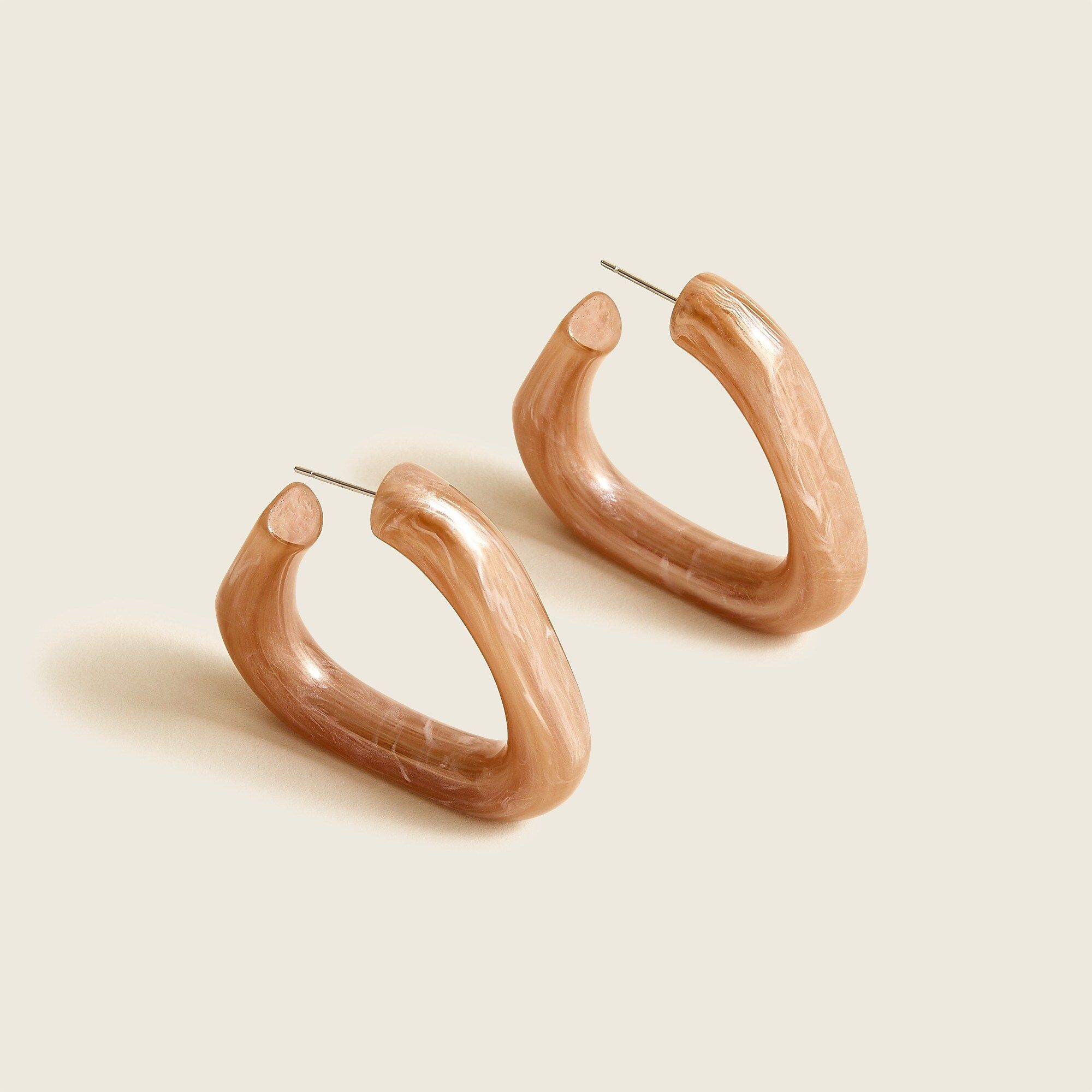 Made-in-Italy acetate angular hoop earrings | J.Crew US