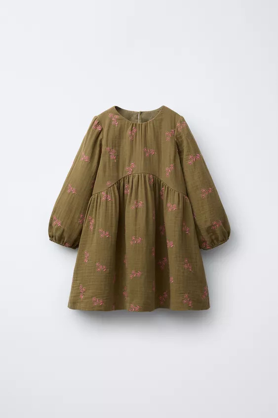 EMBROIDERED FLORAL DRESS | Zara US