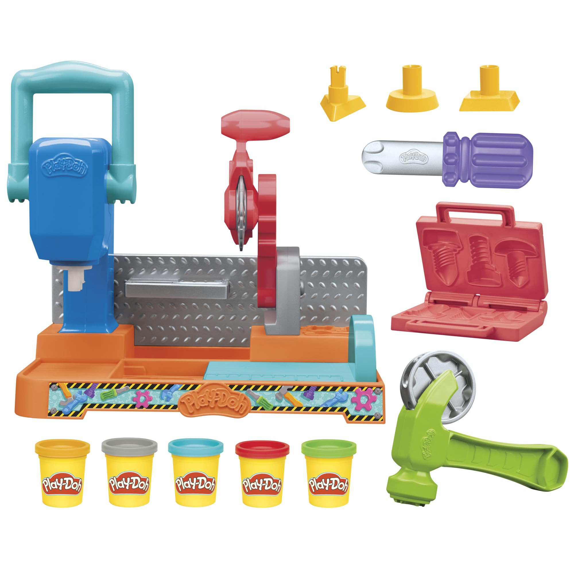 Play-Doh Stamp &amp; Saw Tool Bench Playset, Construction Toys for Boys &amp; Girls 3 Years &amp; Up, Kids Ar... | Amazon (US)