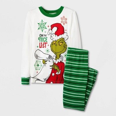 Toddler Boys' 2pc Dr. Seuss Hacci Snug Fit Pajama Set - Green | Target