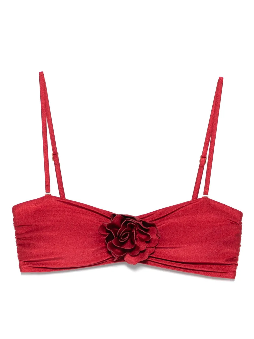 ZIMMERMANN Cascadian flower bikini top - Red | Farfetch Global