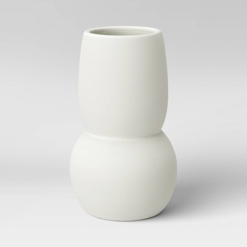 8" x 5" Round Textured Ceramic Vase White - Project 62™ | Target