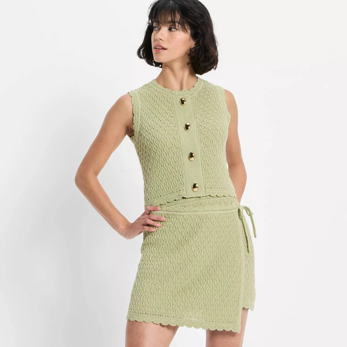 Women's High-Rise Sweater Wrap Mini Skirt - Future Collective | Target