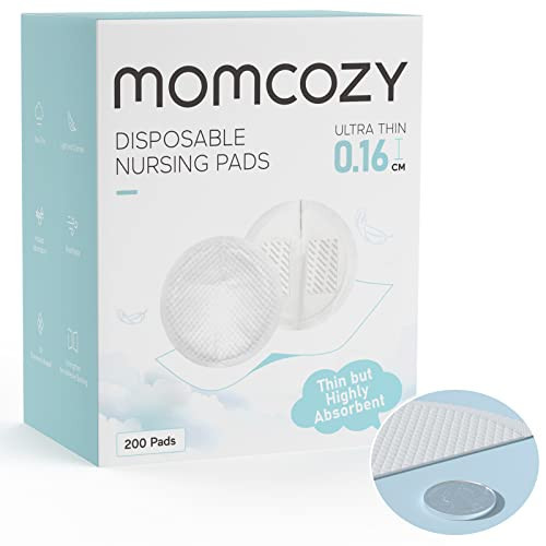 Momcozy Ultra-Thin Disposable Nursing Pads, Ultra-Absorbent and Breathable Portable Breast Pads, Make The Breasts Light and Unburdened, with Reinforced Adhesive, Individually Packaged (200 Count) | Amazon (US)