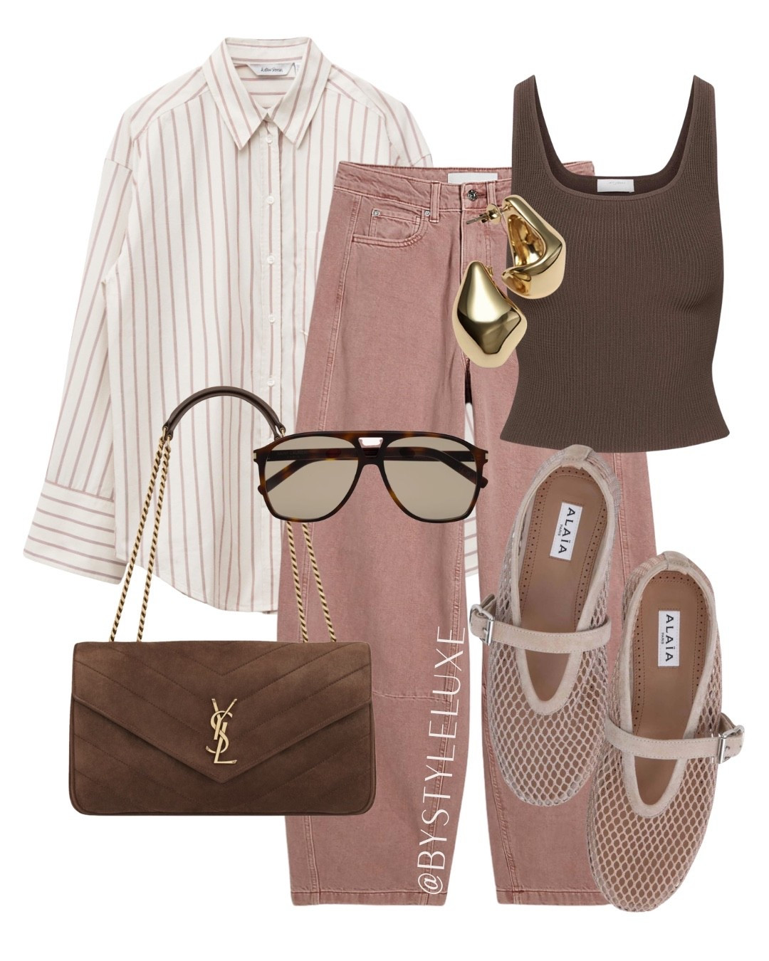 STRIPED SHIRT - A relaxed fit shirt and barrel leg jeans look with mesh flats for spring. These jeans have just been restocked and come in different leg lengths! 

#jeans #shirt #springoutfit

#LTKsummer #LTKjeans #LTKspring