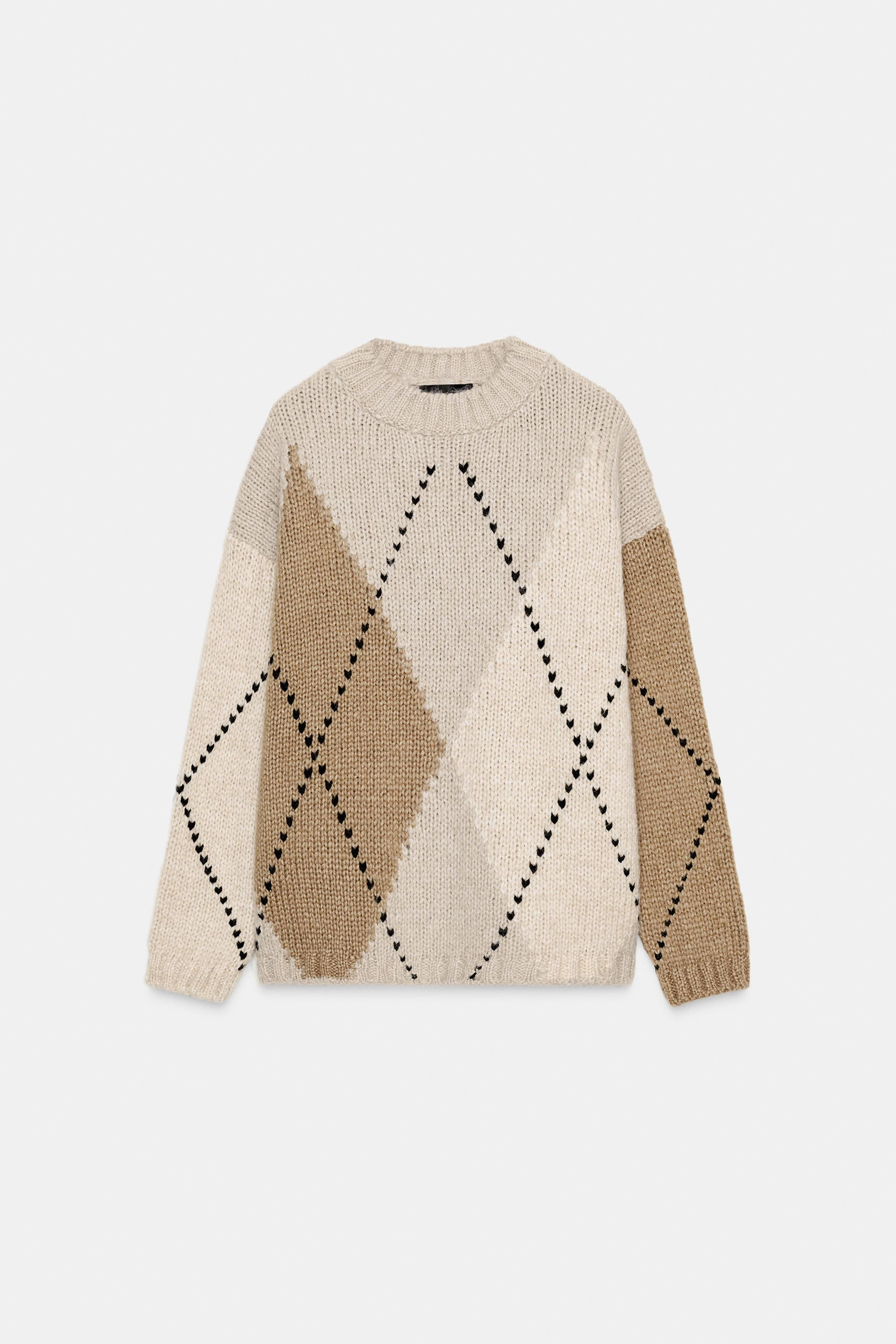 DIAMOND KNIT JUMPER | Zara Canada