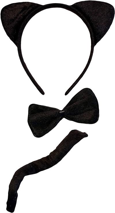 Black Cat Costume Set for Adult - Halloween, Cosplay Accessory Kit | Amazon (US)