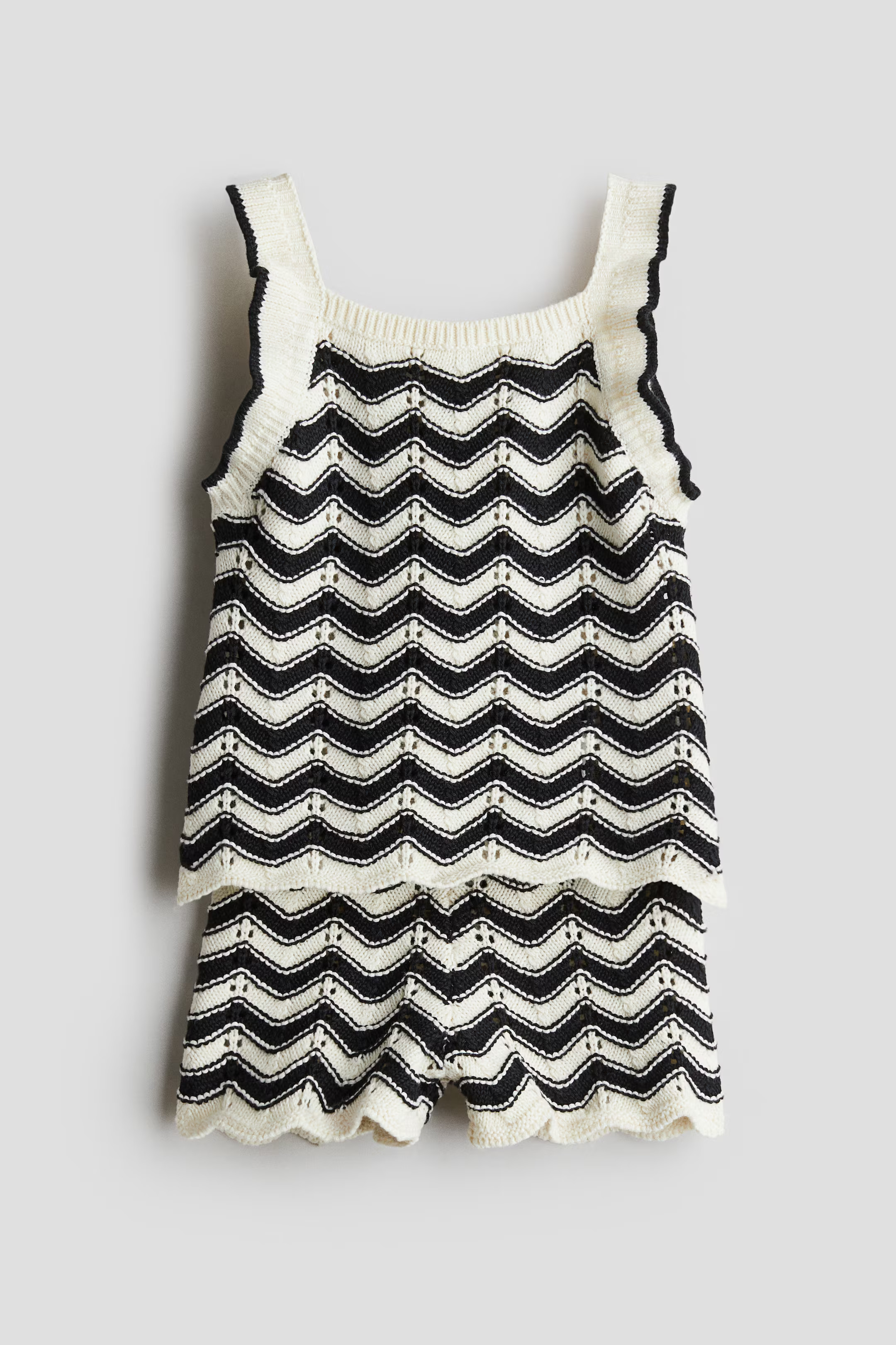 2-piece cotton pointelle-knit set | H&M (UK, MY, IN, SG, PH, TW, HK)