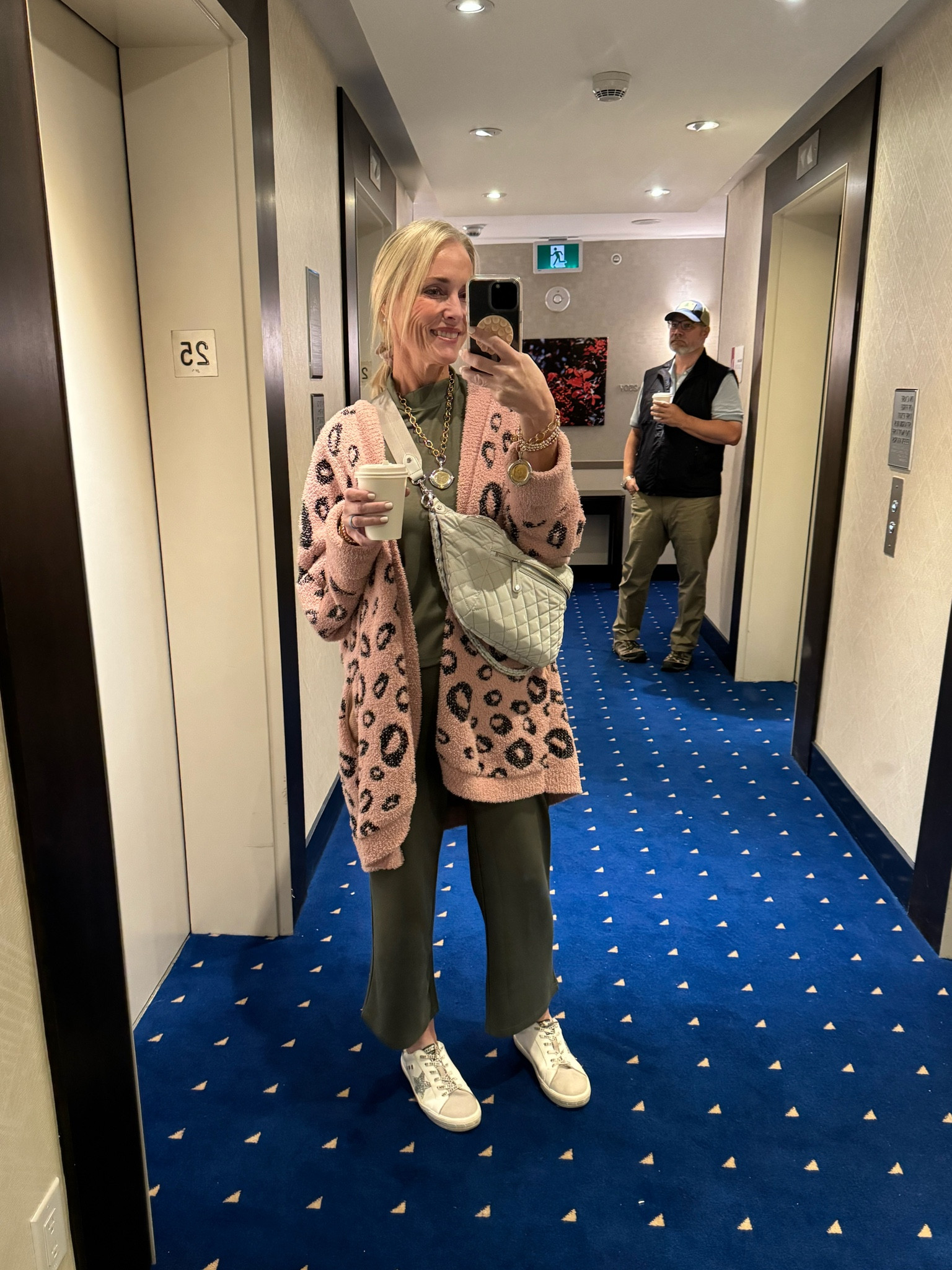 Traveling in style with my go-to Amazon lounge set in Army Green! ✈️💚 I wore this versatile outfit yesterday in pink, and I loved it so much I had to wear it again today. Perfect for staying comfortable on the move while still looking chic. Whether you're flying across the country or exploring a new city, this set is soft, breathable, and effortlessly stylish. It's become my travel essential!

To elevate the look, I’ve added my Jennifer Ponson jewelry from her Italian Treasures Coin Collection. I wore these beautiful pieces yesterday too, and I just can't get enough of their unique charm and elegance. I wear my Jennifer Ponson jewelry all the time! Use code LAUREN10 and FREESHIP for 10% off your purchase and free shipping. https://www.jenniferponson.com/discount/Lauren10 

Ready to upgrade your travel wardrobe? Comment below for links to shop. 

#LTKTravel #LTKStyleTip #LTKOver40