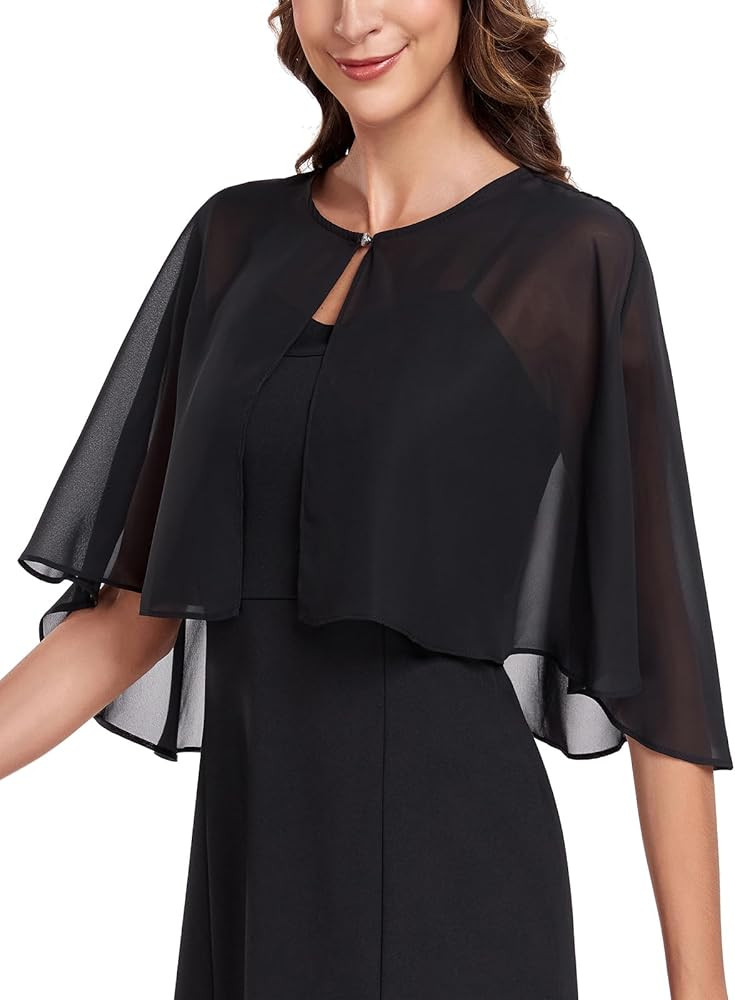 Shawl and Wraps for Evening Dress Chiffon Shawls Wedding Shrug Guest Bridesmaid Cape Scarves for ... | Amazon (US)