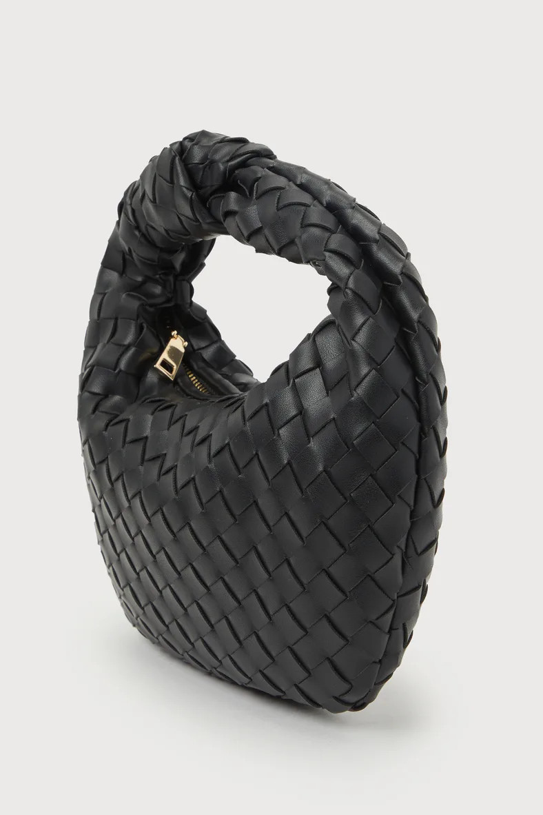 Mejia Black Woven Knotted Handbag | Lulus
