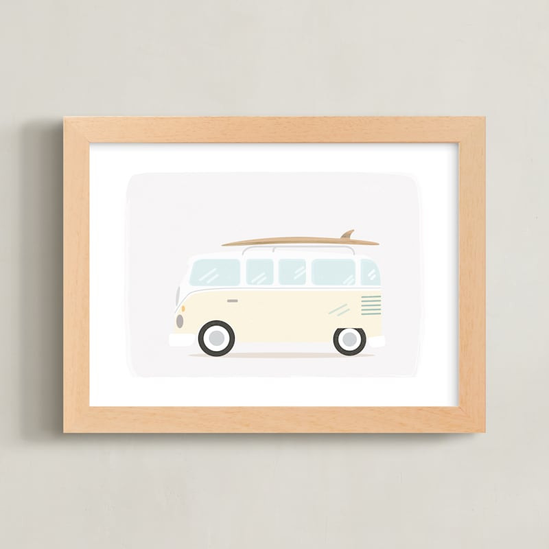 "Beach Bus" - Graphic Limited Edition Art Print by Itsy Belle Studio. | Minted