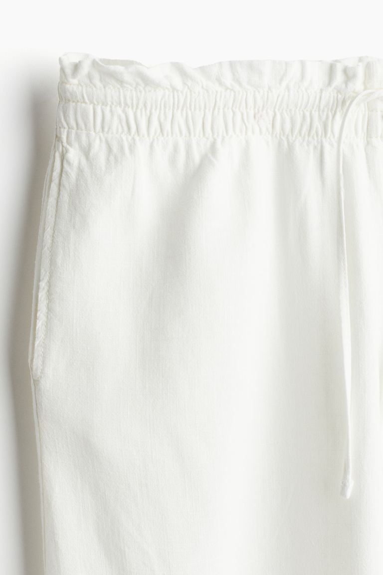 Pantalon en lin mélangé avec taille élastique | H&M (FR & IT & ES)
