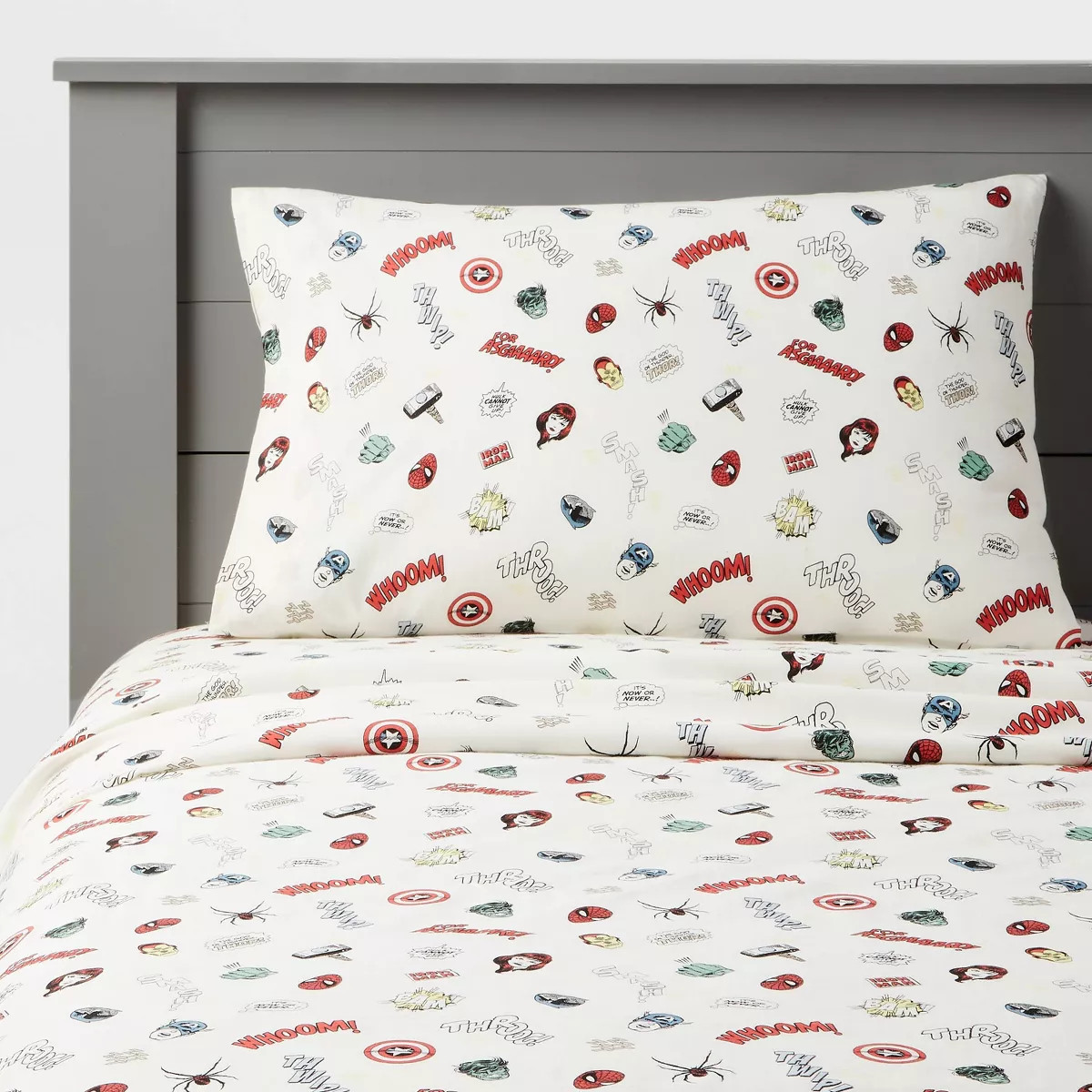 Marvel Icons Kids' Sheet Set - The Marvel Collection by Pillowfort™ | Target