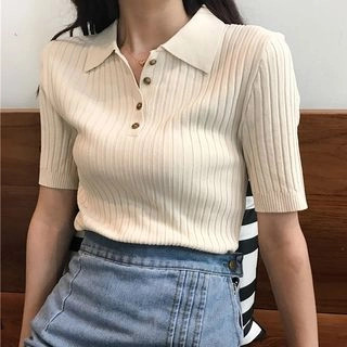 Tonni's - Knit Polo Shirt | YesStyle Global