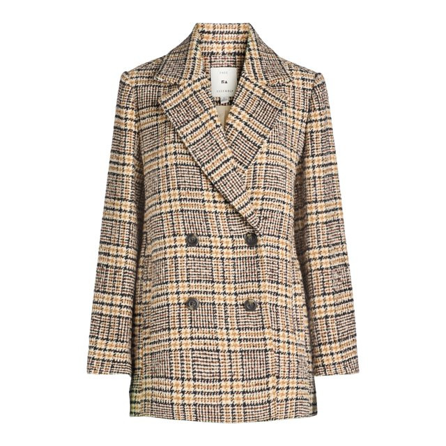 Free Assembly Women’s Boxy Double Breasted Jacket, Sizes XS-XXL | Walmart (US)