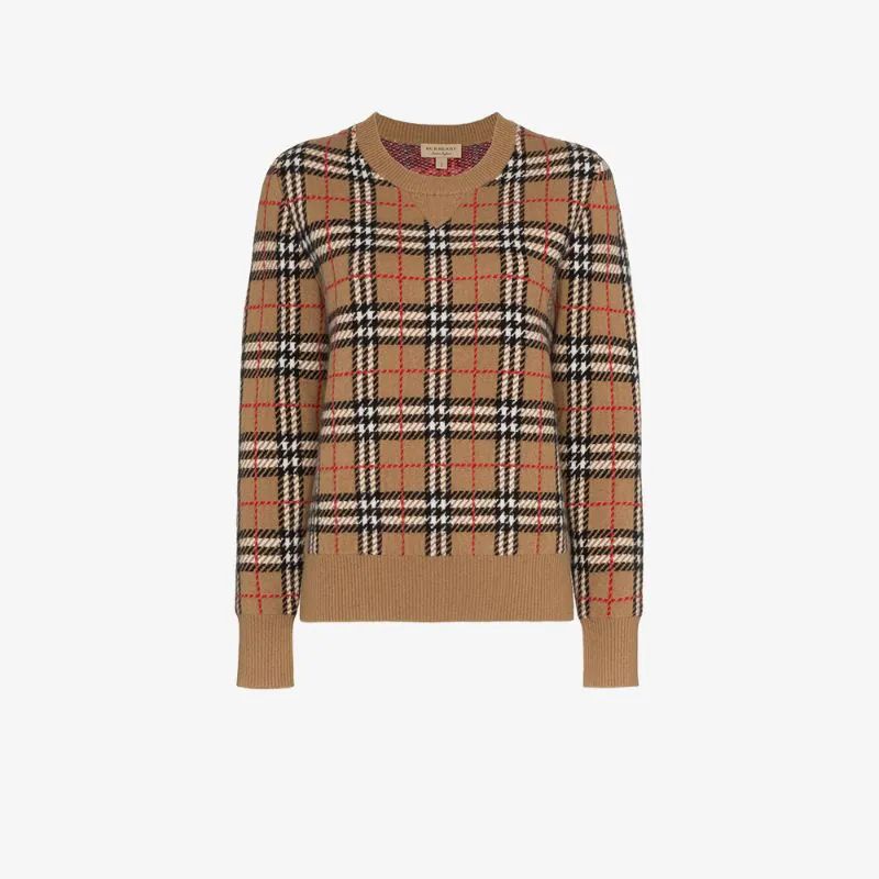 Burberry Vintage Check Cashmere Jacquard Sweater | Browns Fashion