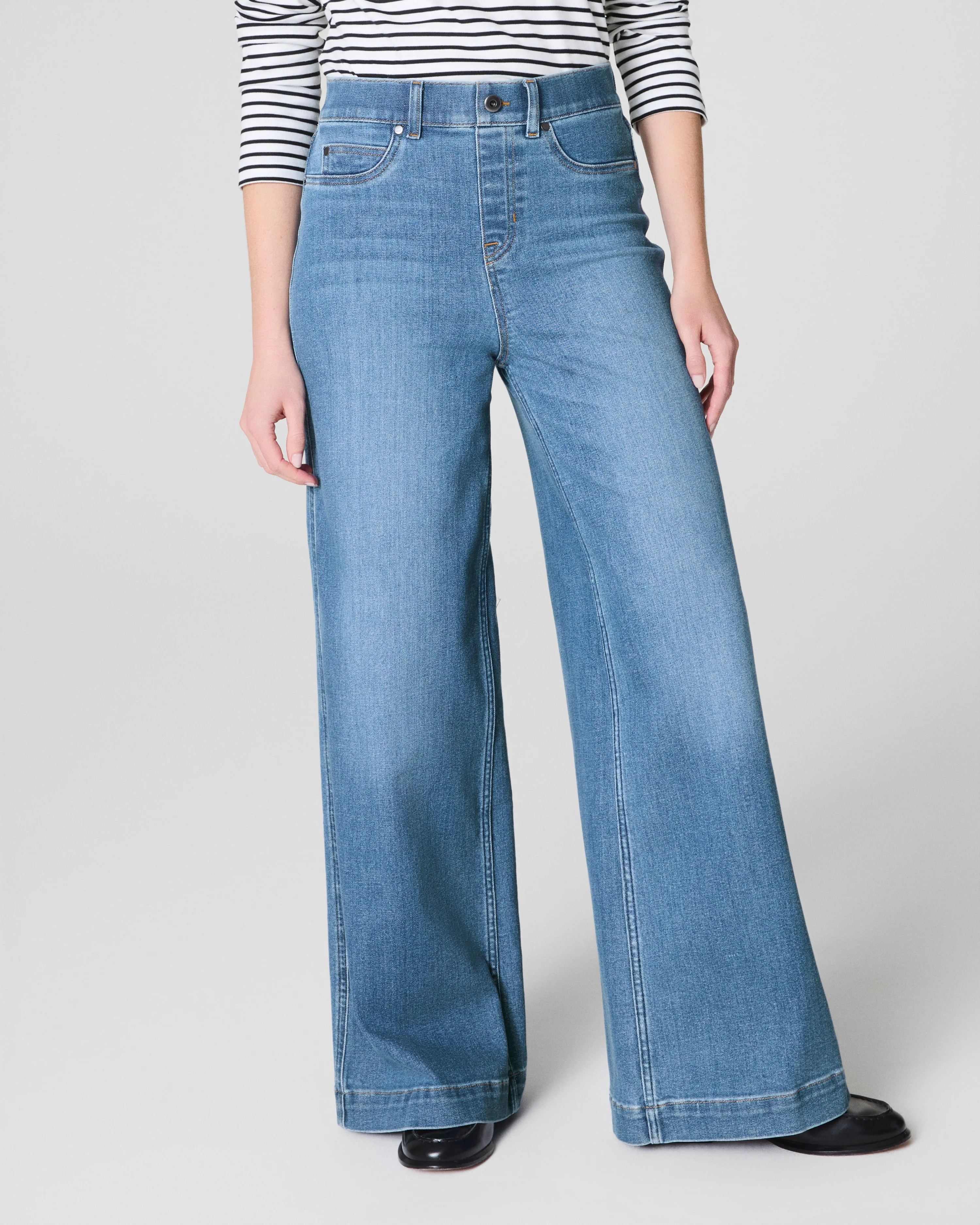 Classic High-Rise Wide Leg Jeans with Waist Shaping | SPANX | Spanx