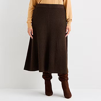 new!Worthington Womens Plus Midi Flared Skirt | JCPenney