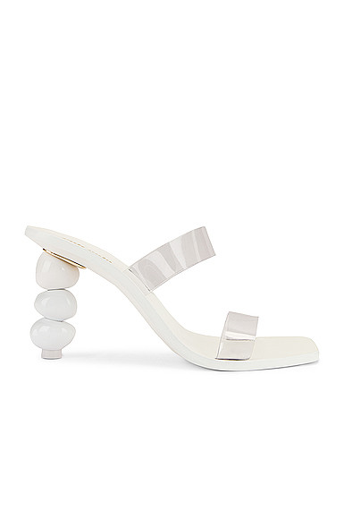 Cult Gaia Meta Heel in White - White. Size 40 (also in 38,39,41). | FWRD 