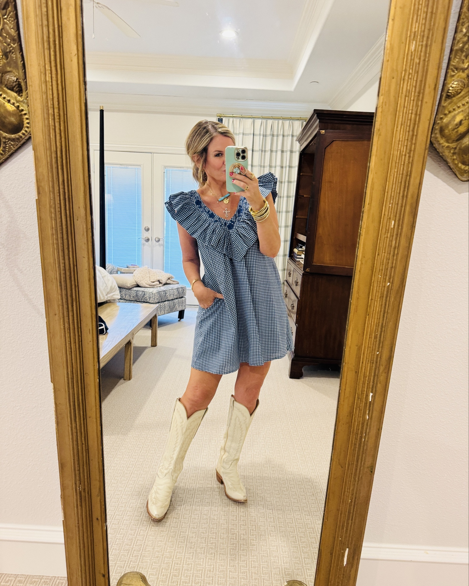 Two things I am. 
Decisive and efficient.
I was posting on FB yesterday, saw an ad for this dress.
I knew I wanted it.
But didn’t know how they fit.
I hate returns.
The store is near my house.
And I had 37 minutes before my next call.
So I hopped in the car.
Bought not 1, but 2!
Because I need HP football attire And TCU football attire.
And football attire in Texas means dresses.
Because usually it’s hotter than hades during football season.
MOST FLATTERING DRESS EVER!!!!!! 
Y’all! Go get one!!!

#LTKOver40 #LTKStyleTip #LTKautumn