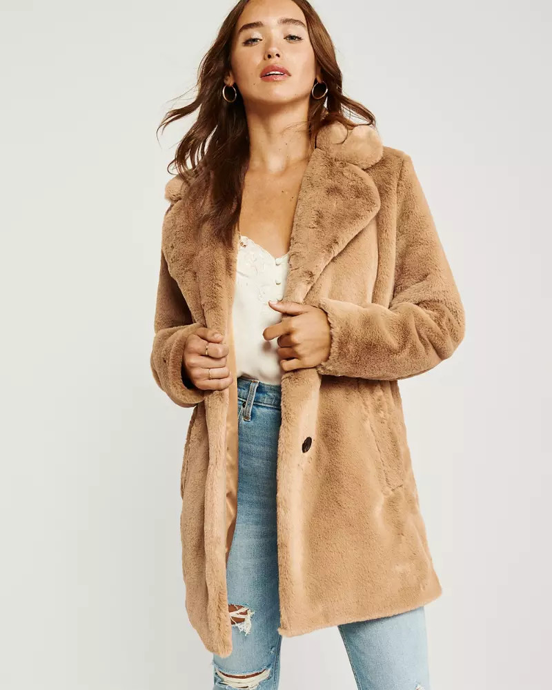 Faux Fur Coat | Abercrombie & Fitch US & UK