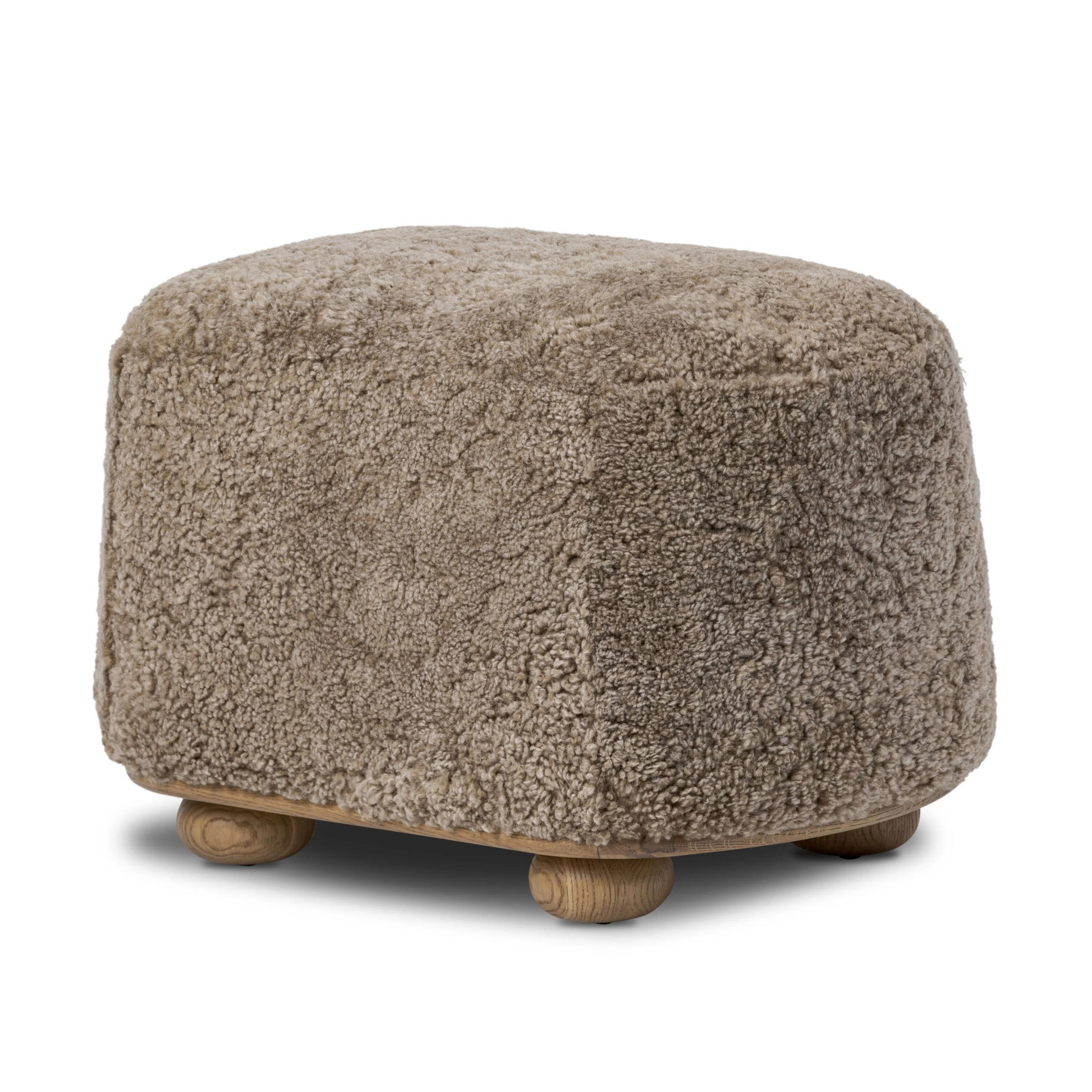 Hofman Ottoman-Taupe Shearling | Wayfair North America