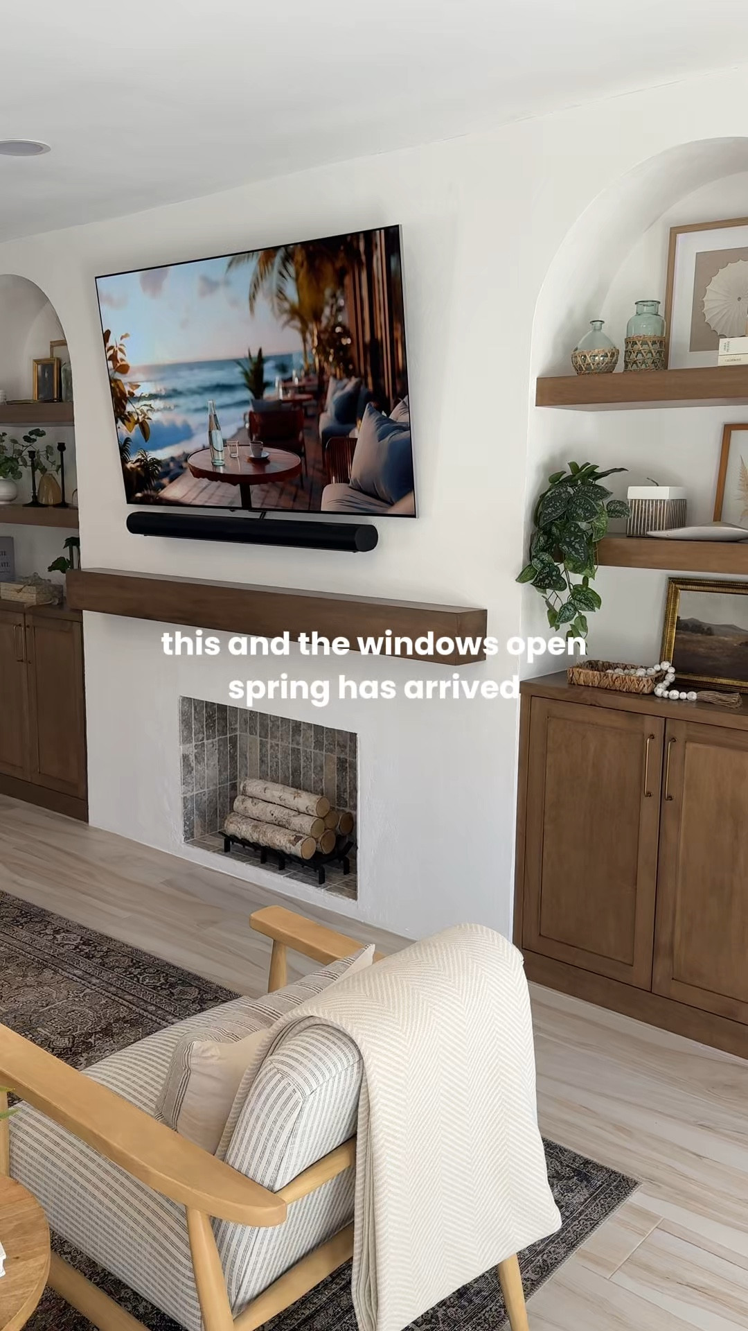 Our living room corners this spring. I love the airy, earthy, neutral living room aesthetics. I’ve listed our living room rug, outdoor chairs, wooden console table, faux olive tree and more! Happy Spring!

#LTKHome #LTKdayinmylife #LTKSaleAlert