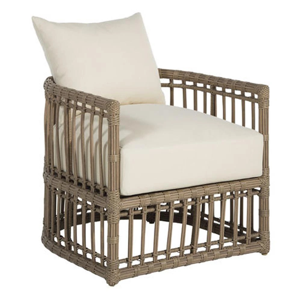 Newport Modern N-dura™ Wicker Outdoor Barrel Chair | Kathy Kuo Home